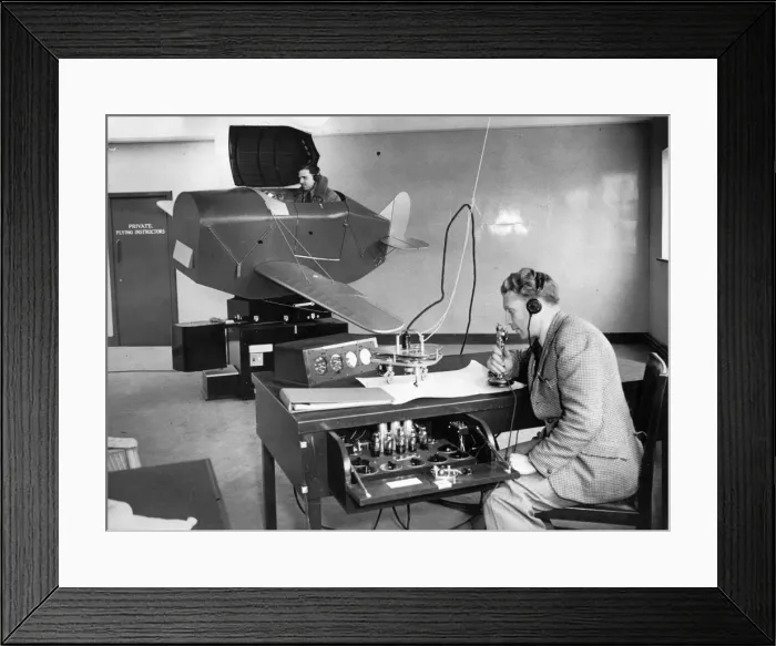 Framed Print : RAF Volunteer Reserve pilot undertaking instruction Framed Print : RAF Volunteer Reserve pilot undertaking instruction