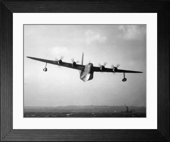 Framed Print : Short Shetland I in flight Framed Print : Short Shetland I in flight