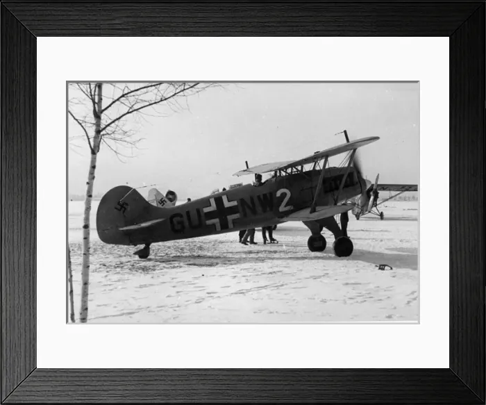 Framed Print : Heinkel He51 later used as a fighter trainer Framed Print : Heinkel He51 later used as a fighter trainer