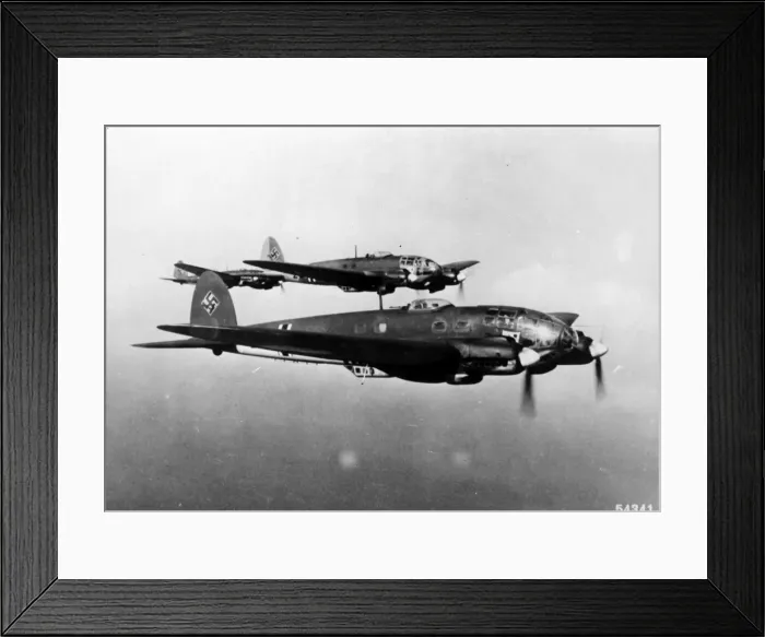 Framed Print : Three Heinkel He111Hs in flight Framed Print : Three Heinkel He111Hs in flight