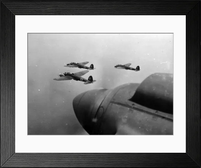 Framed Print : Three Heinkel He111Hs in flight Framed Print : Three Heinkel He111Hs in flight