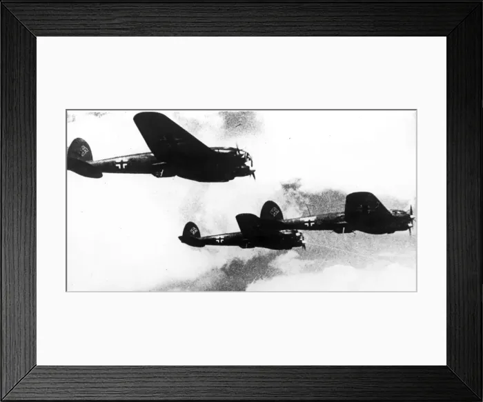 Framed Print : Three Heinkel He111Hs in flight Framed Print : Three Heinkel He111Hs in flight