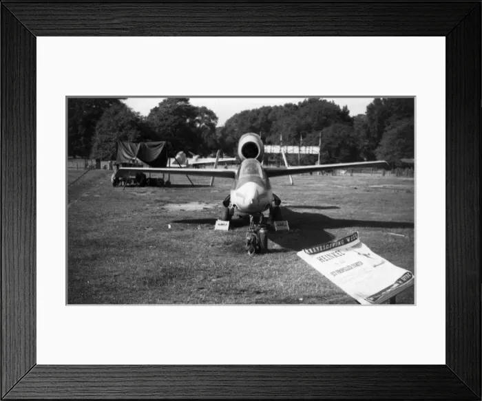 Framed Print : Head-on view of an Heinkel He162 jet fighter Framed Print : Head-on view of an Heinkel He162 jet fighter