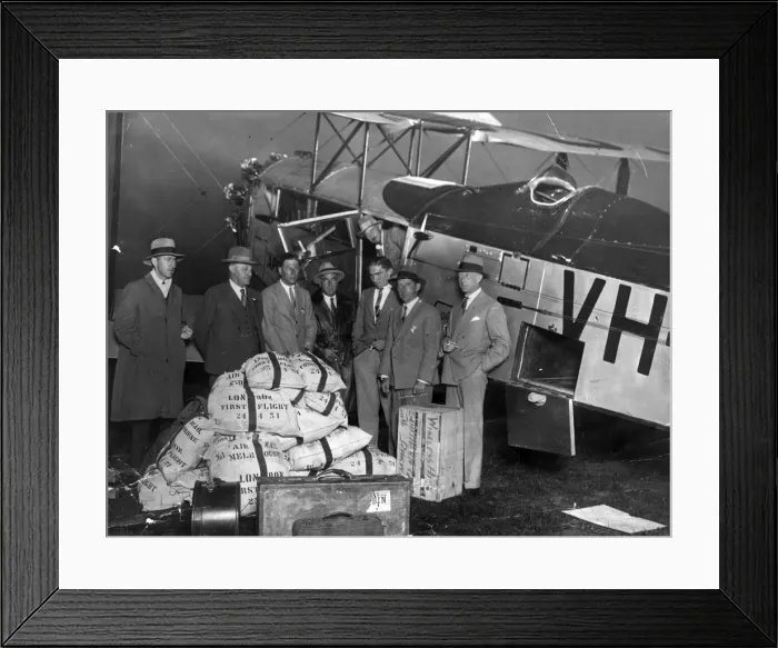 Framed Print : The first Australia to England air mail Framed Print : The first Australia to England air mail