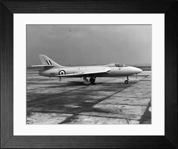 Framed Print : Hawker P1067 Hunter first prototype WB188 on the ground Framed Print : Hawker P1067 Hunter first prototype WB188 on the ground