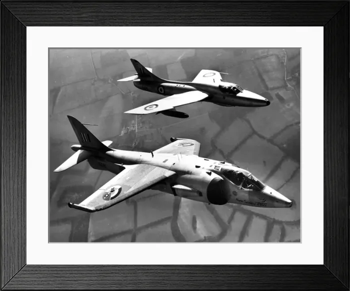 Framed Print : Hawker Hunter T7 XL564 (rear) in formation Framed Print : Hawker Hunter T7 XL564 (rear) in formation