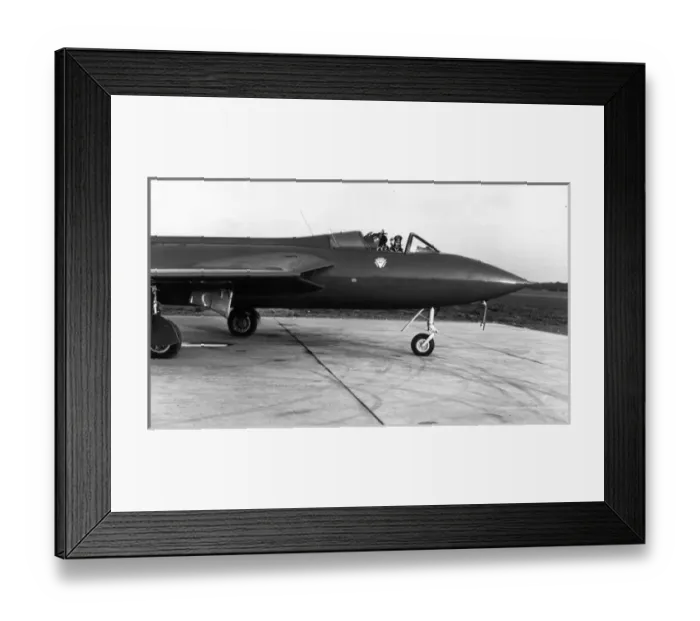 Framed Print : Sqn Ldr Neville Duke taxies out Hawker Hunter 3 WB188 Framed Print : Sqn Ldr Neville Duke taxies out Hawker Hunter 3 WB188