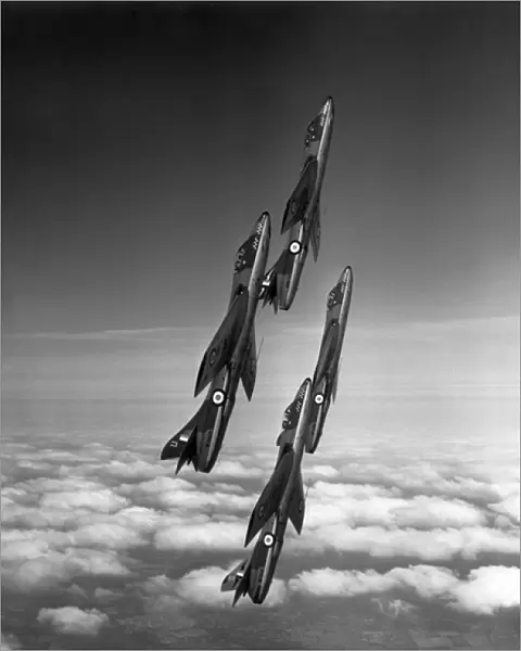 Four Hawker Hunter 1s of 54 Squadron aerobatic team