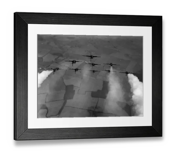 Framed Print : Glossy all-black Hawker Hunter F6s of the Black Arrows