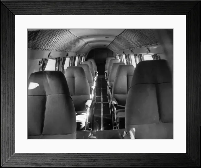 Framed Print : Cabin interior of a British Airways Lockheed Electra Framed Print : Cabin interior of a British Airways Lockheed Electra