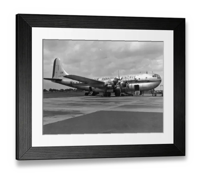 Framed Print : An American Overseas Airlines Boeing Stratocruiser N90947 Framed Print : An American Overseas Airlines Boeing Stratocruiser N90947