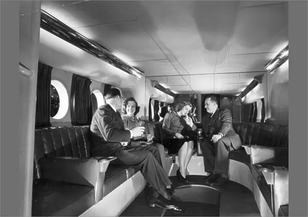 Cocktail lounge of the Boeing Stratocruiser