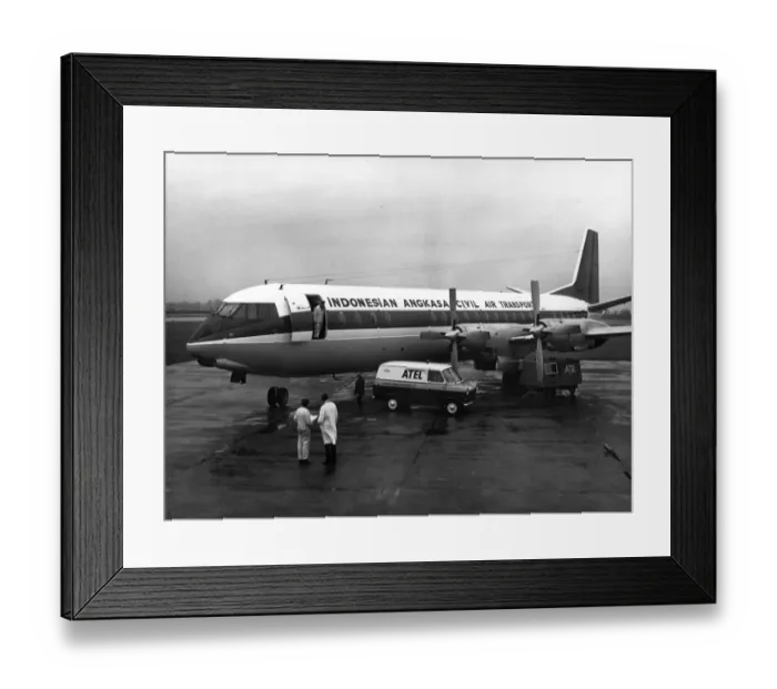 Framed Print : Vickers Vanguard of Indonesian Angkasa Civil Air Transport