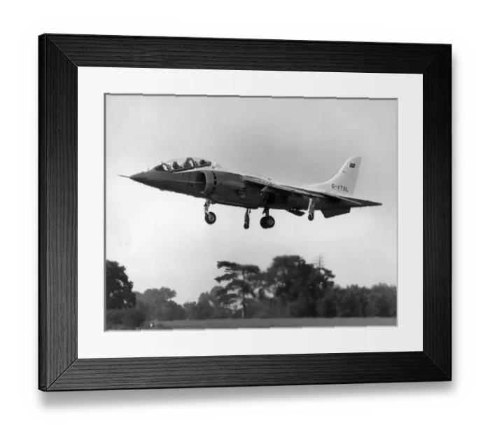 Framed Print : British Aerospace two-seat Harrier demonstrator G-VTOL