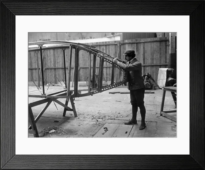 Framed Print : The fuselage of the Bolotoff triplane under construction Framed Print : The fuselage of the Bolotoff triplane under construction