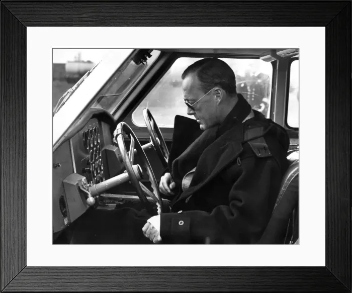 Framed Print : Prince Bernhard of The Netherlands at the controls Framed Print : Prince Bernhard of The Netherlands at the controls