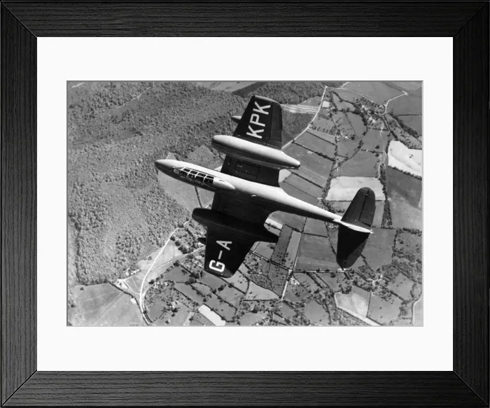 Framed Print : Gloster Meteor T7 demonstrator, G-AKPK Framed Print : Gloster Meteor T7 demonstrator, G-AKPK
