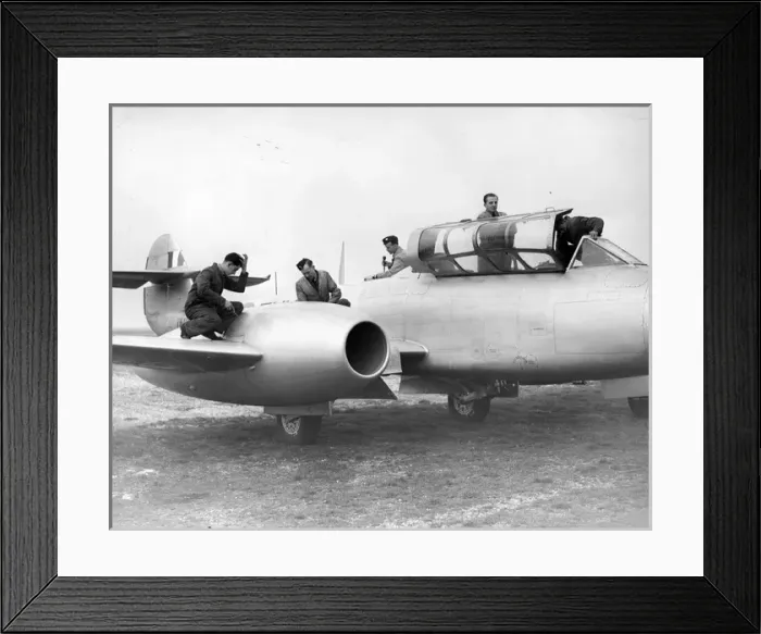 Framed Print : A Gloster Meteor T7 is prepared for another flight Framed Print : A Gloster Meteor T7 is prepared for another flight