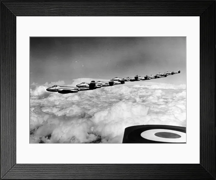 Framed Print : A line-up of Gloster Meteor F8s Framed Print : A line-up of Gloster Meteor F8s