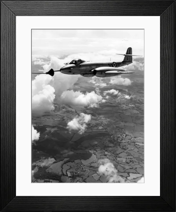 Framed Print : Gloster Meteor F8 WA829 is refuelled in flight Framed Print : Gloster Meteor F8 WA829 is refuelled in flight