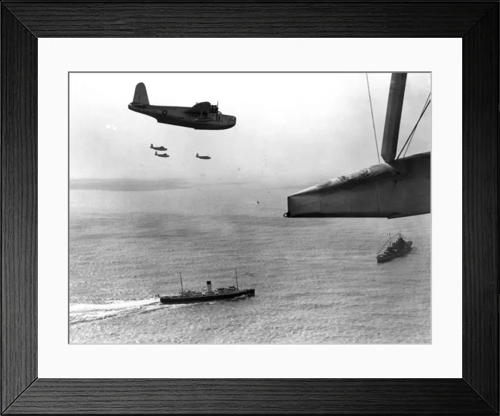Framed Print : Short Sunderlands on escort duty Framed Print : Short Sunderlands on escort duty