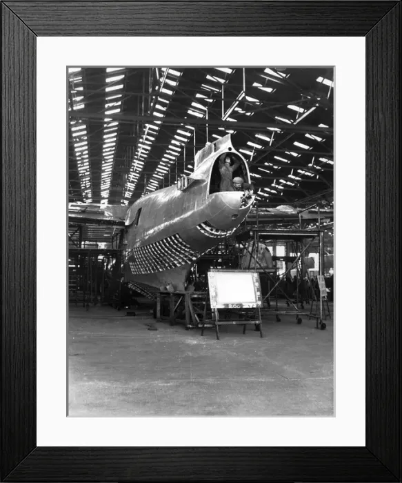 Framed Print : Short Sunderland III during conversion to civil use