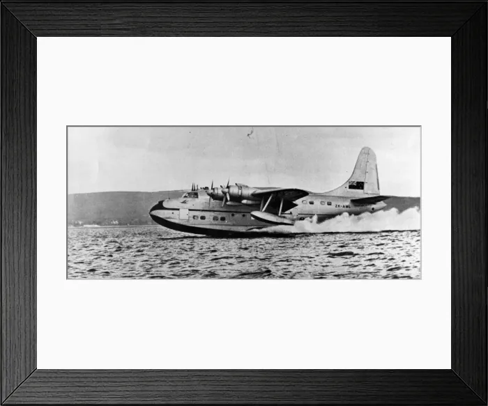 Framed Print : Short Solent 4 ZK-AML Aotearoa II of TEAL Framed Print : Short Solent 4 ZK-AML Aotearoa II of TEAL