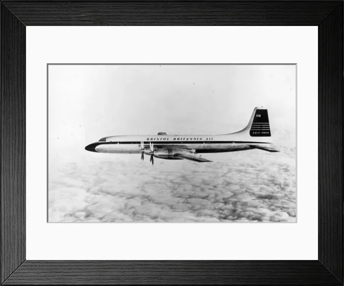 Framed Print : Bristol Britannia 311 G-AOVA Framed Print : Bristol Britannia 311 G-AOVA
