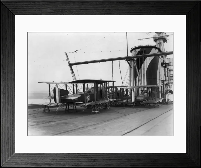 Framed Print : Sopwith Cuckoos aboard HMS Furious Framed Print : Sopwith Cuckoos aboard HMS Furious
