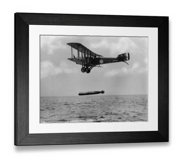 Framed Print : Sopwith Cuckoo N6954 dropping a MkIX torpedo Framed Print : Sopwith Cuckoo N6954 dropping a MkIX torpedo