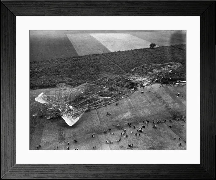 Framed Print : The wreckage of the R101 Framed Print : The wreckage of the R101