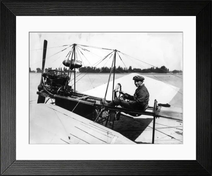Framed Print : Anthony Fokker in the cockpit of a Spin Framed Print : Anthony Fokker in the cockpit of a Spin