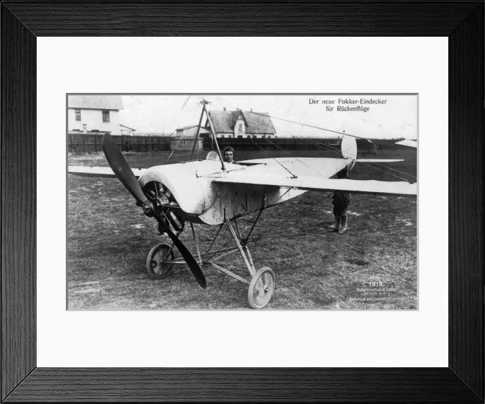Framed Print : Anthony Fokker in the cockpit of the M5L monoplane