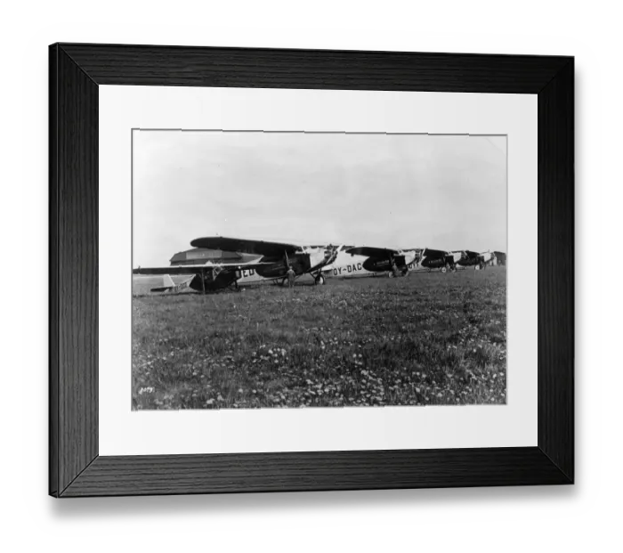 Framed Print : A line-up of Jupiter-powered DDL Fokker FVIIas