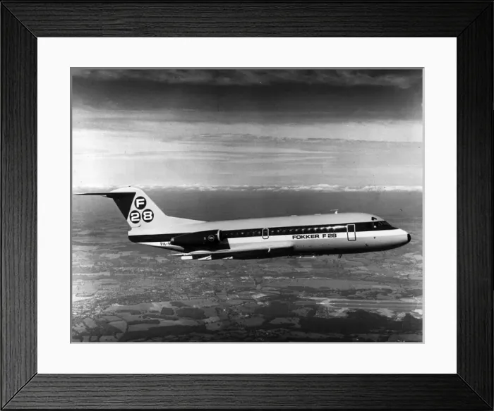 Framed Print : Fokker F28 Fellowship Framed Print : Fokker F28 Fellowship
