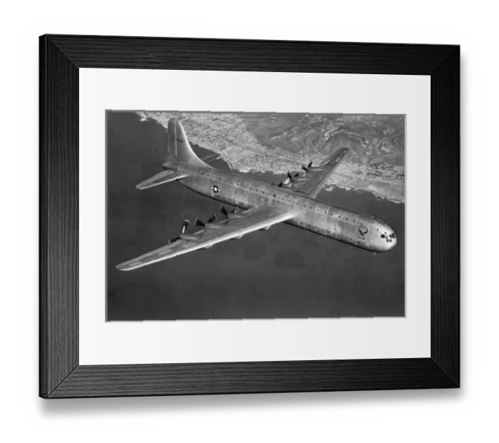 Framed Print : Convair XC-99 cruising along the Californian coastline