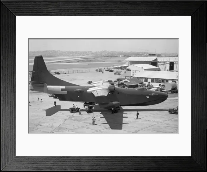 Framed Print : Convair XP5Y-1 flying boat awaiting engine installation Framed Print : Convair XP5Y-1 flying boat awaiting engine installation