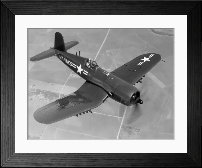 Framed Print : Vought AU-1 Corsair 133843 of the US Marines in Korea Framed Print : Vought AU-1 Corsair 133843 of the US Marines in Korea