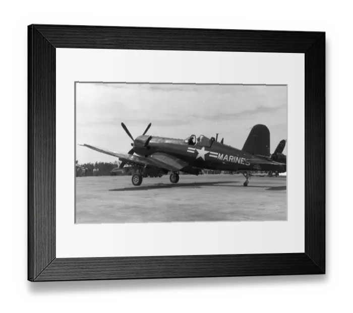 Framed Print : Vought AU-1 Corsair 133843 of the US Marines in Korea Framed Print : Vought AU-1 Corsair 133843 of the US Marines in Korea