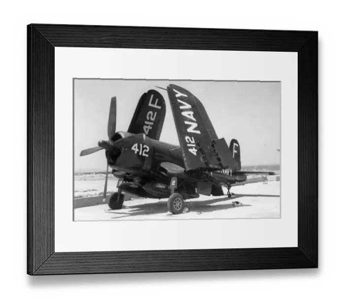 Framed Print : Vought F4U-4 Corsair 97043 with wings folded Framed Print : Vought F4U-4 Corsair 97043 with wings folded