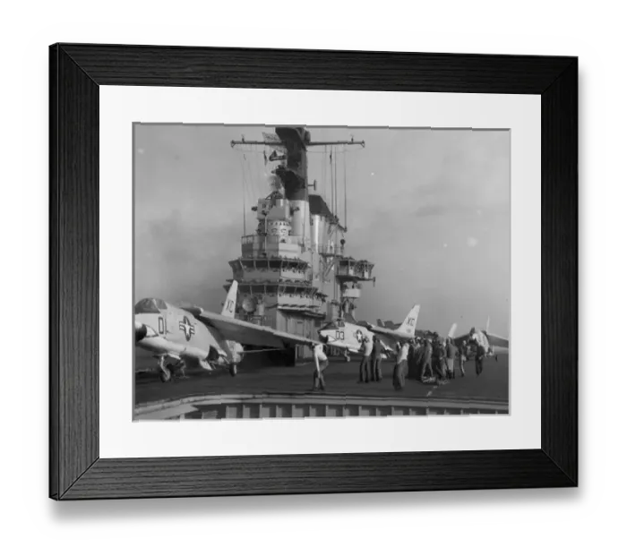 Framed Print : Three Vought F8U Crusaders from VX-3 taxi Framed Print : Three Vought F8U Crusaders from VX-3 taxi