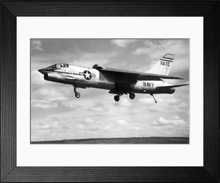 Framed Print : Vought F8U-1 Crusader comes in for a landing