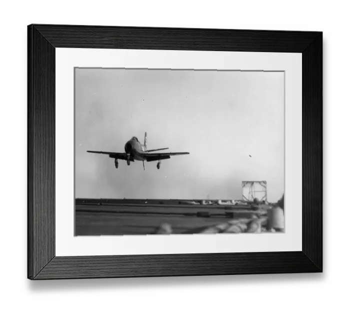 Framed Print : A North American FJ-1 Fury on final approach Framed Print : A North American FJ-1 Fury on final approach