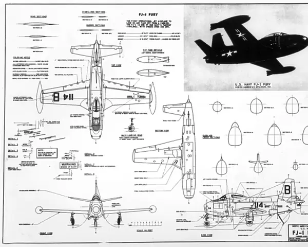 North American FJ-1 Fury plans