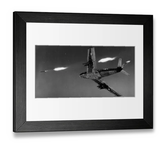 Framed Print : Rocket firing North American F-86A Sabre Framed Print : Rocket firing North American F-86A Sabre