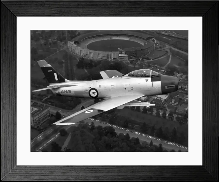 Framed Print : Commonwealth Sabre A94-946 of the RaF Framed Print : Commonwealth Sabre A94-946 of the RaF