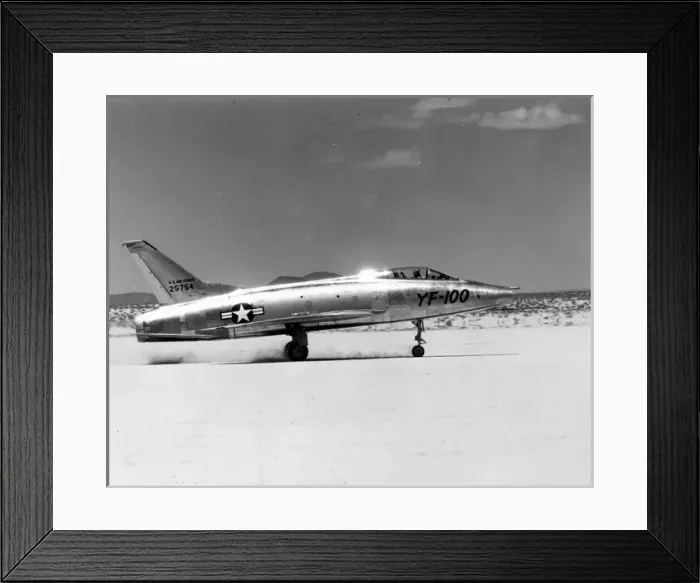 Framed Print : The first North American YF-100 Super Sabre prototype Framed Print : The first North American YF-100 Super Sabre prototype