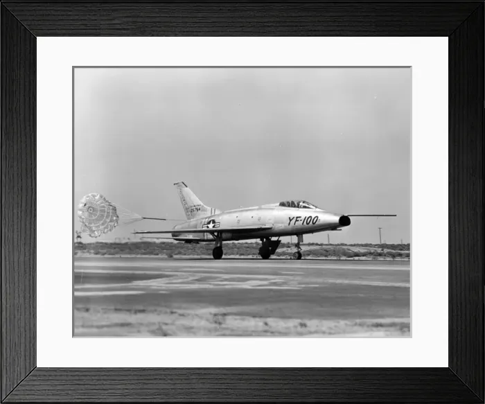 Framed Print : The first North American YF-100 Super Sabre prototype Framed Print : The first North American YF-100 Super Sabre prototype