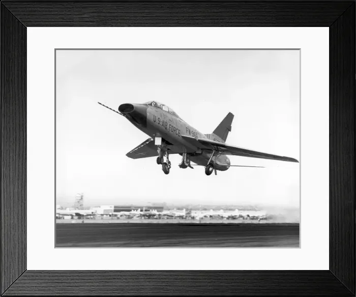 Framed Print : Maiden flight of the first North American F-100D Super Sabre Framed Print : Maiden flight of the first North American F-100D Super Sabre