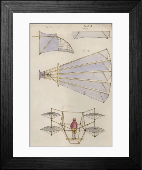Framed Print : Sir George Cayleys drawings Framed Print : Sir George Cayleys drawings
